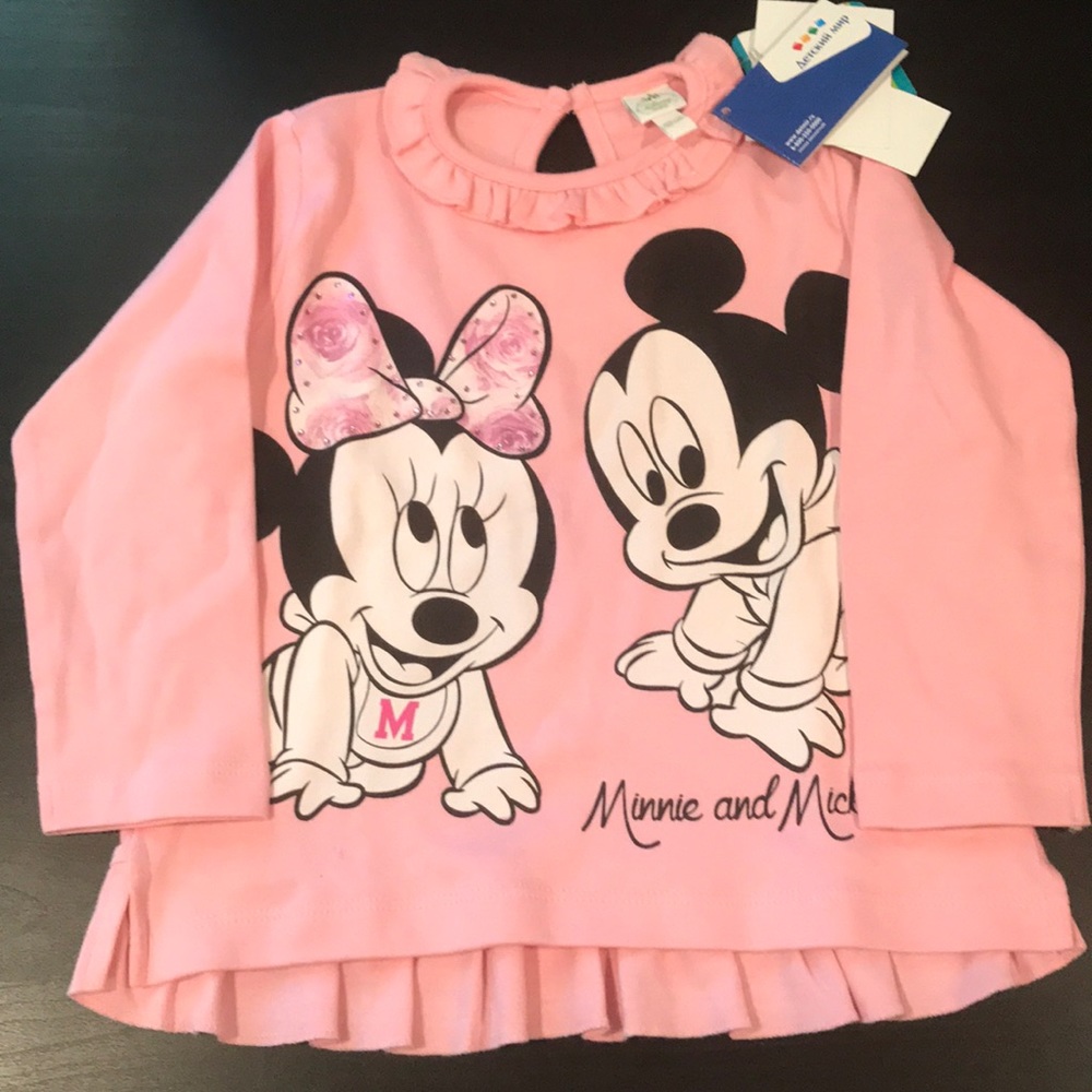 Minnie and Mickey Disney baby girls 3T shirt